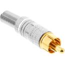 InLine® Cinchstecker Lötversion, Metall silber,...