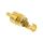 InLine® Cinchstecker Lötversion, Metall silber, Ring weiß, für 6mm Kabel