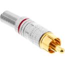 InLine® Cinchstecker Lötversion, Metall silber,...