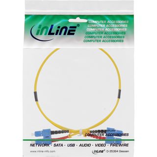 InLine LWL Duplex Kabel, SC/SC, 9/125m, OS2, 0,5m