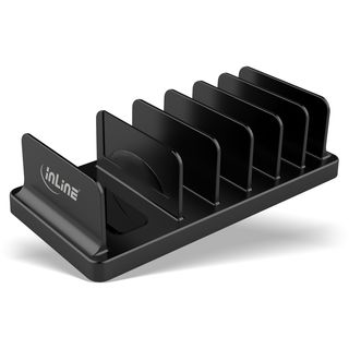InLine Multi-Stand mit 6 Fchern fr Schreibtisch / Regal, schwarz