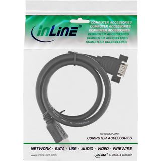 InLine HDMI 4K2K Adapterkabel zum Einbau, HDMI A Stecker/Buchse, 0,6m