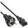 InLine® Netzkabel, Schutzkontakt gerade auf Kaltgerätestecker C13, 0,5m, schwarz