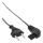InLine® Netzkabel, Netzstecker auf Euro 8 C7 Stecker, gewinkelt, 0,5m
