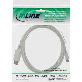 InLine Mini DisplayPort zu DisplayPort Kabel, wei, 1,5m