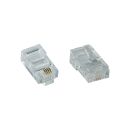InLine® Modularstecker 8P4C RJ45 zum Crimpen auf...