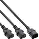 InLine Netz-Y-Kabel, Kaltgerte, 1x IEC-C14 auf 2x...