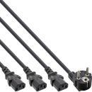 InLine Netz-Y-Kabel, 1x Schutzkontaktstecker zu 3x...