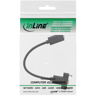 InLine USB 3.2 Gen.2 Adapterkabel, Buchse C auf Einbaubuchse C, 0,2m