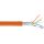 InLine® Patchk., S/FTP (PiMf), Cat.6A, 500MHz, halogenfrei, Kupfer, orange, 100m