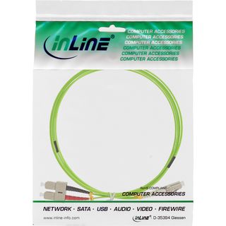InLine LWL Duplex Kabel, LC/SC, 50/125m, OM5, 7,5m