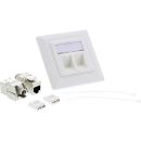 InLine® Cat.6A Anschlussdose, Unterputz, 2x Keystone...