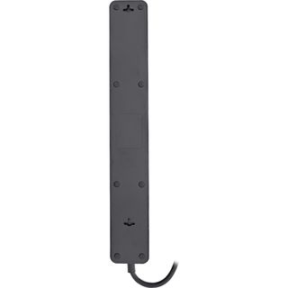 InLine Steckdosenleiste, 5-fach Schutzkontakt, berspannungsschutz und QuickCharge USB, mit Schalter, 1,5m, schwarz