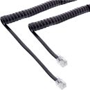 InLine® Hörer Spiralkabel, RJ10 Stecker /...