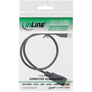 InLine Mini DisplayPort zu DisplayPort Kabel, schwarz, 0,3m
