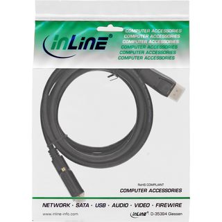 InLine DisplayPort zu DVI Konverter Kabel, schwarz, 0,3m