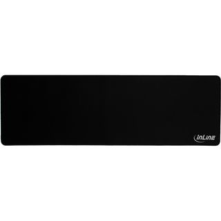 InLine Maus-Pad XL Schreibtischunterlage, schwarz, 900x400x2mm