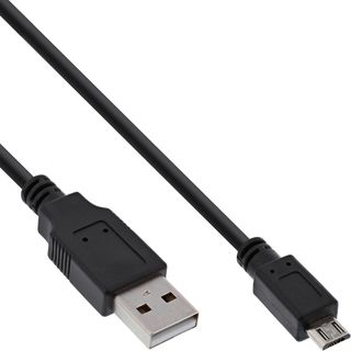 InLine Basic Micro-USB 2.0 Kabel, USB-A an Micro-B ST/ST, schwarz, 1m