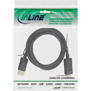 InLine DisplayPort zu HDMI Konverter Kabel, 4K/60Hz schwarz, 1,5m