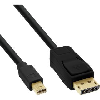 InLine Mini DisplayPort zu DisplayPort Kabel, schwarz, 5m