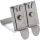 InLine® Keystone SNAP-In Metall-Modulhalter, 2-fach für Hutschiene