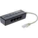 InLine 4-fach Telefon Port Splitter, RJ45 Stecker an 4x...