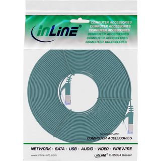 InLine Patchkabel flach, U/FTP, Cat.6A, grün, 5m