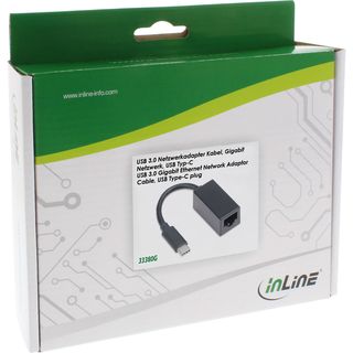 InLine USB 3.0 Netzwerkadapter Kabel, Gigabit Netzwerk, USB Typ-C