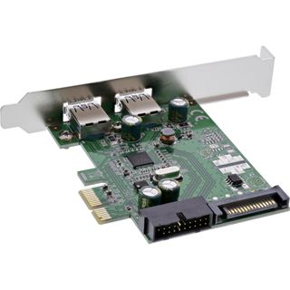 InLine Schnittstellenkarte, 4x USB 3.0, (2+2) PCIe, inkl. Low-Profile Slotblech