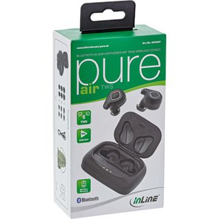 InLine PURE Air TWS, Bluetooth In-Ear Kopfhrer mit True wireless Stereo, mit Qi-Case PowerBank