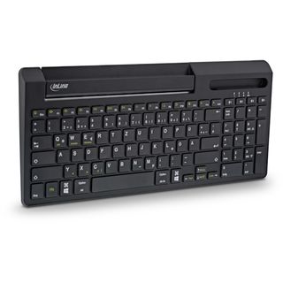 InLine 4in1 Bluetooth Aluminium Tastatur mit Nummernpad, fr bis zu 4 Bluetooth-Gerte, schwarz
