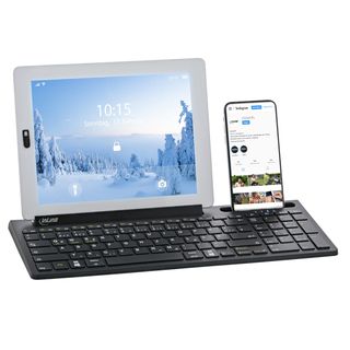 InLine 4in1 Bluetooth Aluminium Tastatur mit Nummernpad, fr bis zu 4 Bluetooth-Gerte, schwarz