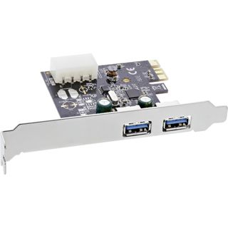InLine Schnittstellenkarte, 2x USB 3.0, PCIe, inkl. Low-Profile Slotblech