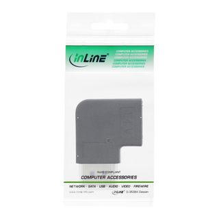 InLine DisplayPort Adapter, DisplayPort Stecker / Buchse links gewinkelt