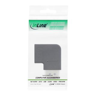 InLine DisplayPort Adapter, DisplayPort Stecker / Buchse rechts gewinkelt