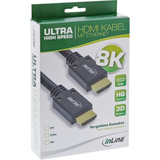 InLine HDMI Kabel, Ultra High Speed HDMI Kabel, 8K4K, Stecker / Stecker, 2m