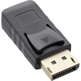 InLine DisplayPort Adapter, DisplayPort Stecker auf mini DisplayPort Buchse, 4K/60Hz, schwarz/gold