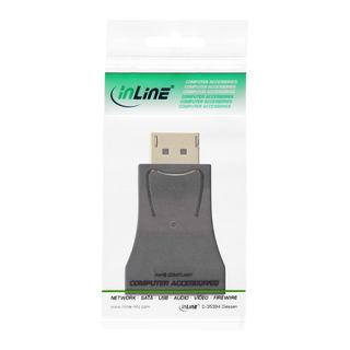 InLine DisplayPort Konverter, DisplayPort Stecker auf VGA Buchse, FullHD/60Hz, schwarz/gold