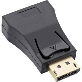 InLine DisplayPort Konverter, DisplayPort Stecker auf VGA Buchse, FullHD/60Hz, schwarz/gold