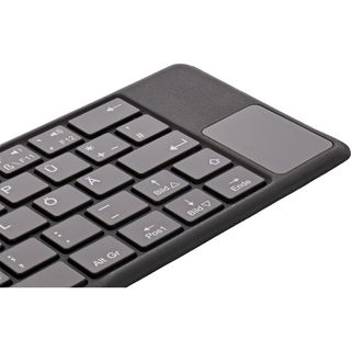 InLine faltbare Bluetooth Tastatur BT-Pocket, grau, fr bis zu 3 Bluetooth-Gerte