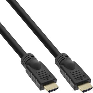 InLine HiD HDMI Kabel, HDMI-High Speed mit Ethernet, Premium, 4K2K, Stecker / Stecker, schwarz / gold, 10m