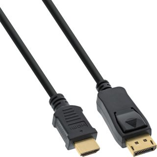 InLine DisplayPort zu HDMI Konverter Kabel, schwarz, 10m