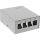 InLine® Patchfeld-Dose Aufputz für 4x Keystone RJ45, Metall, lichtgrau RAL7035