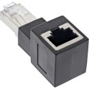 InLine® Patchkabel-Adapter Cat.6A, RJ45 Stecker/Buchse, 90° nach oben gewinkelt
