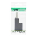 InLine® Patchkabel-Adapter Cat.6A, RJ45 Stecker/Buchse, 90° nach oben gewinkelt