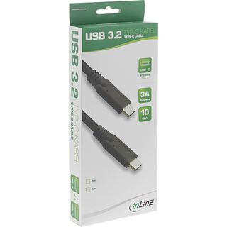 InLine USB 3.2 Gen.1x2 Kabel, USB Typ-C Stecker/Stecker, schwarz, 3m