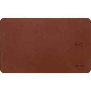 InLine® Maus-Pad, Wireless Charging, 370x225x7mm, braun