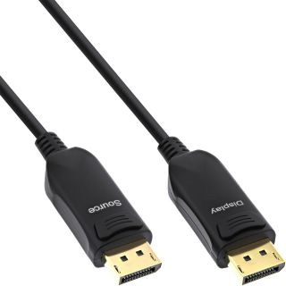 InLine DisplayPort 1.4 AOC Kabel, 8K4K, schwarz, 20m