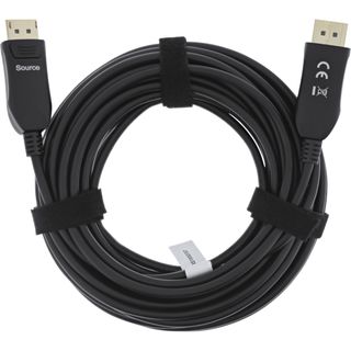 InLine DisplayPort 1.4 AOC Kabel, 8K4K, schwarz, 25m
