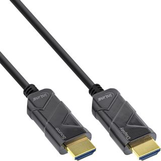InLine HDMI AOC Kabel, Ultra High Speed HDMI Kabel, 8K4K, schwarz, 15m